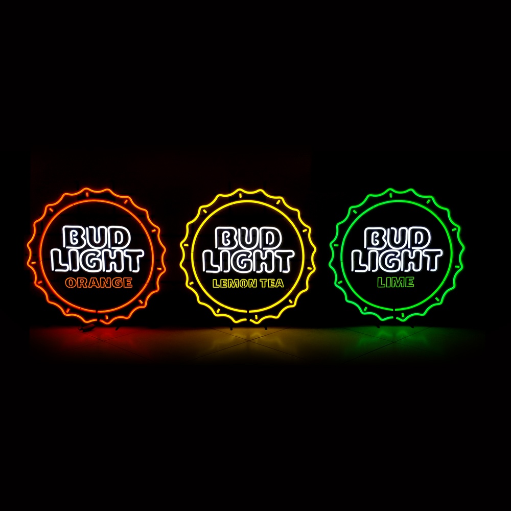 BUD Light Bottle Caps LED Sign
